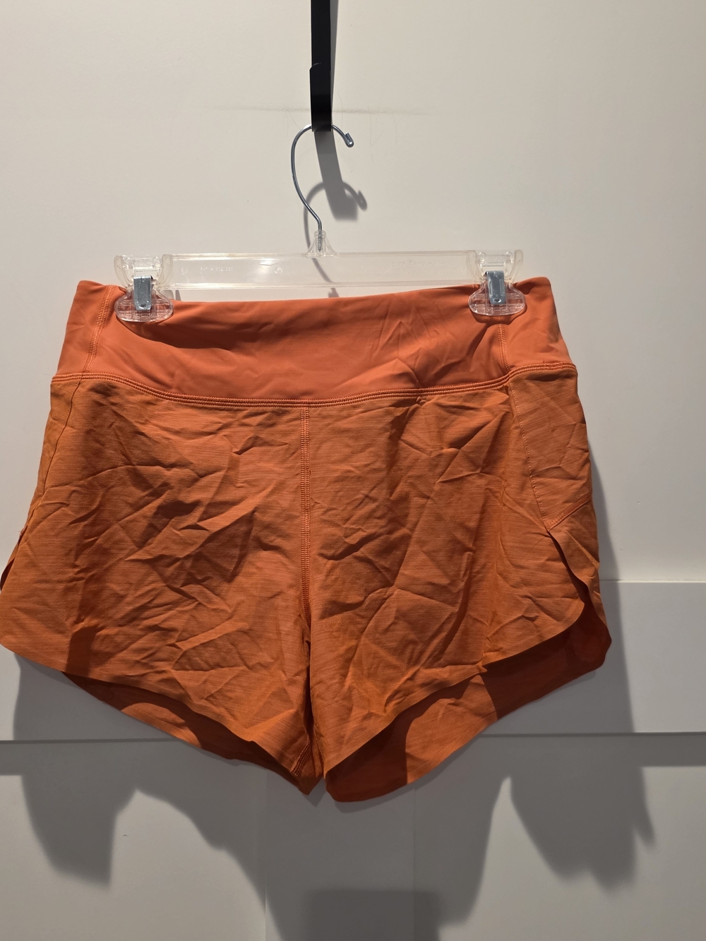 Athleta Womens Run With It Textured 3.5" Short Orange Coral Size S Running Gym